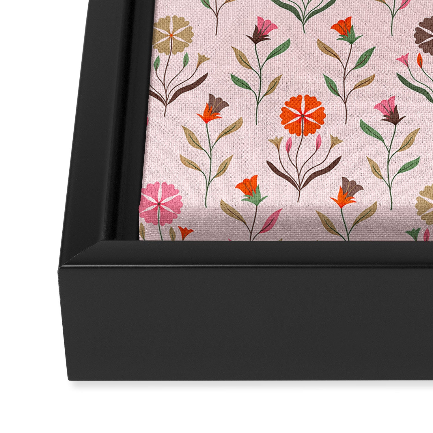 Folk Meadow - Spring Blush Framed Canvas Print Gallery Image 3