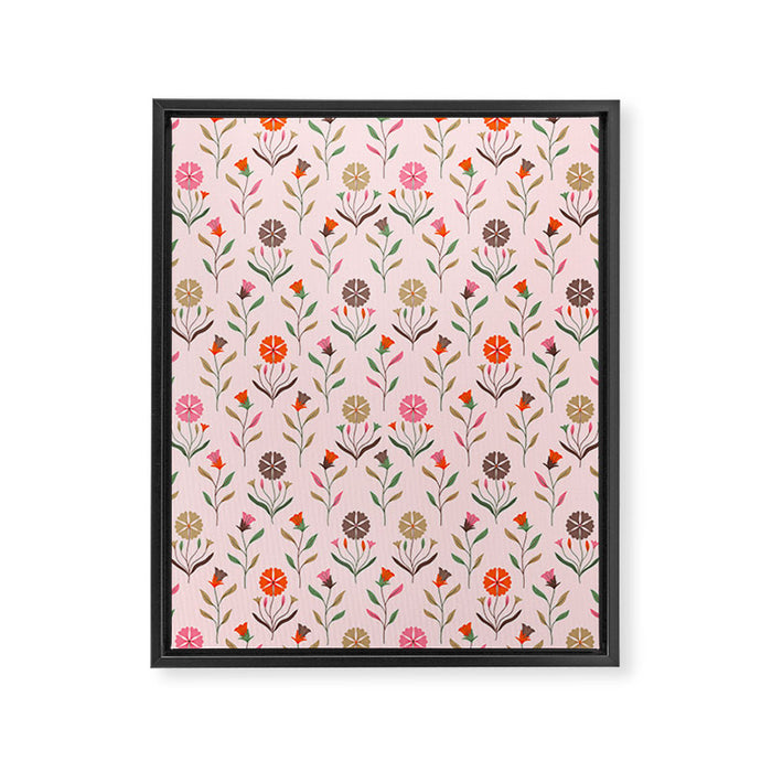 Folk Meadow - Spring Blush Framed Canvas Print Gallery Image 1