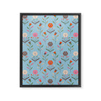 Folk Meadow - Vintage Floral Pattern Framed Canvas Print Gallery Image 8
