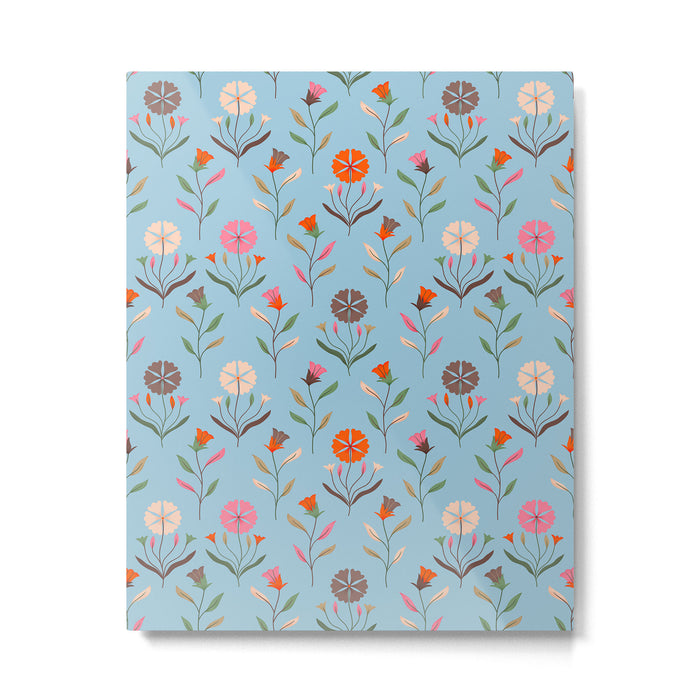 Folk Meadow - Vintage Floral Pattern Metal Print Gallery Image 1