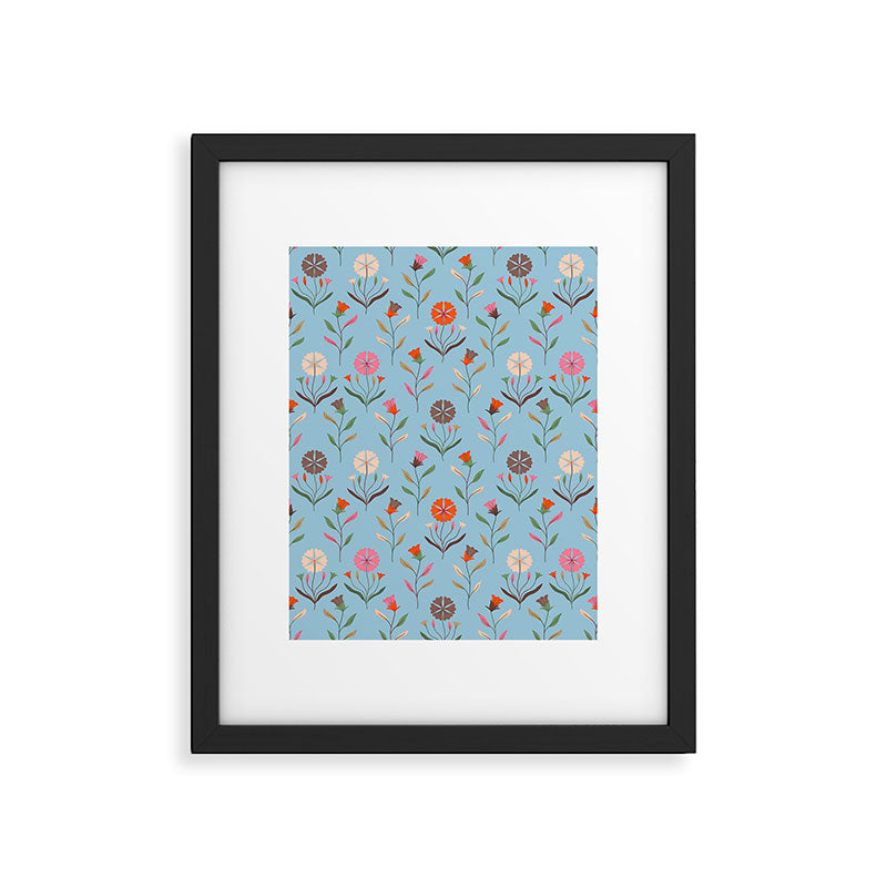 Folk Meadow - Vintage Floral Pattern Framed Art Print Gallery Image 6