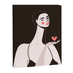 Girl With Pink Heart Canvas Print Gallery Image 6