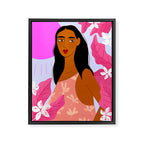 Girl With Pink Sun Framed Canvas Print Gallery Image 8