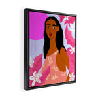 Girl With Pink Sun Framed Canvas Print Gallery Image 2