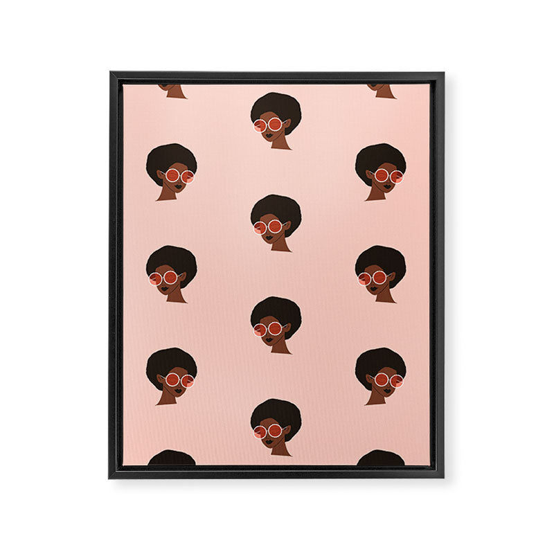 Groovy Girl Pattern Framed Canvas Print Gallery Image 8