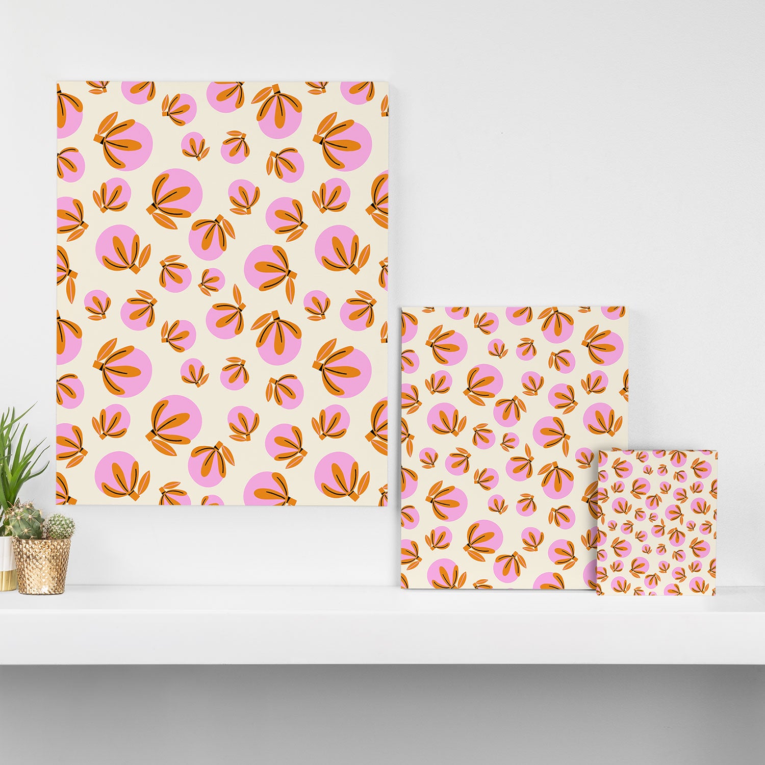 Happy Blooms Pattern Canvas Print Gallery Image 3