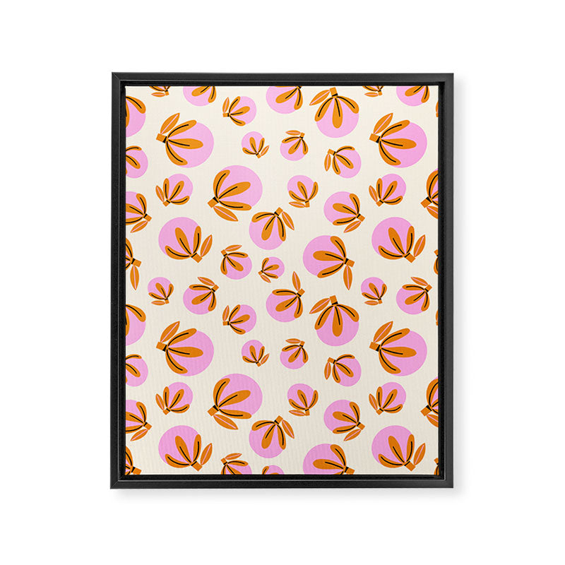 Happy Blooms Pattern Framed Canvas Print Gallery Image 8