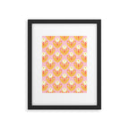 Happy White Dahlias - Pattern Framed Art Print Gallery Image 6