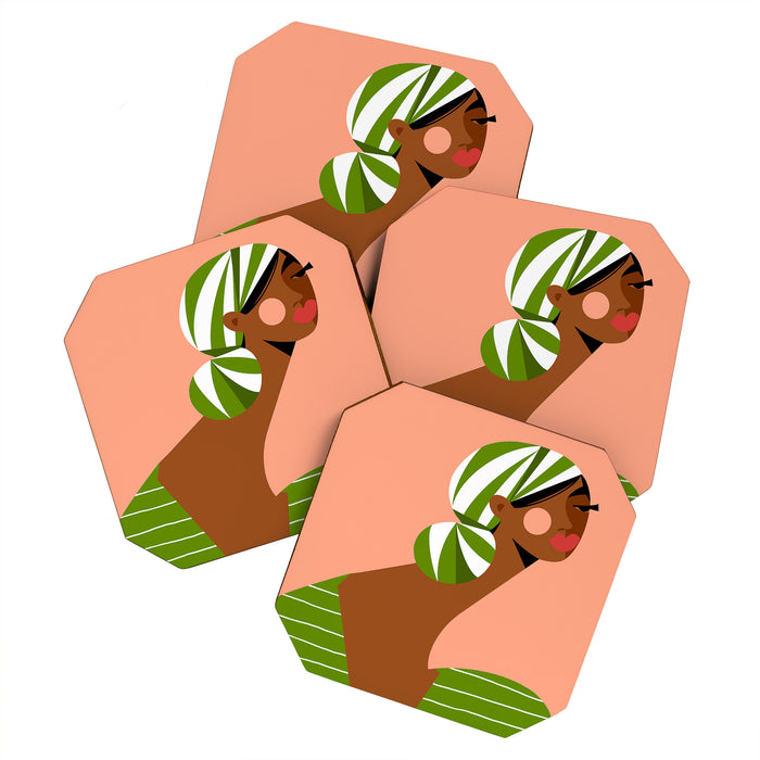 Head Wrapped Beauty Coaster Gallery Image 1