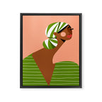 Head Wrapped Beauty Framed Canvas Print Gallery Image 6