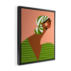 Head Wrapped Beauty Framed Canvas Print Gallery Image 2