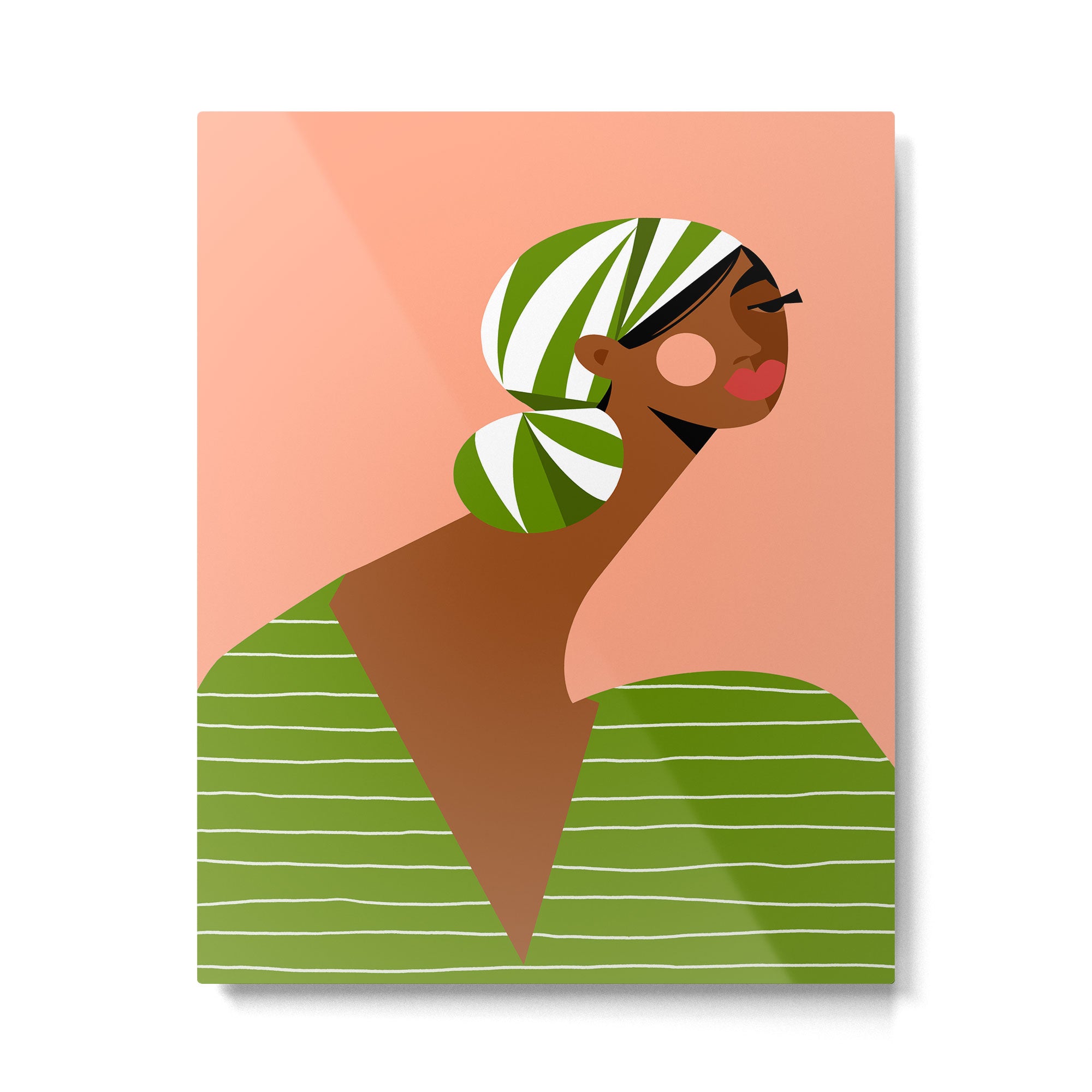 Head Wrapped Beauty Metal Print Gallery Image 4