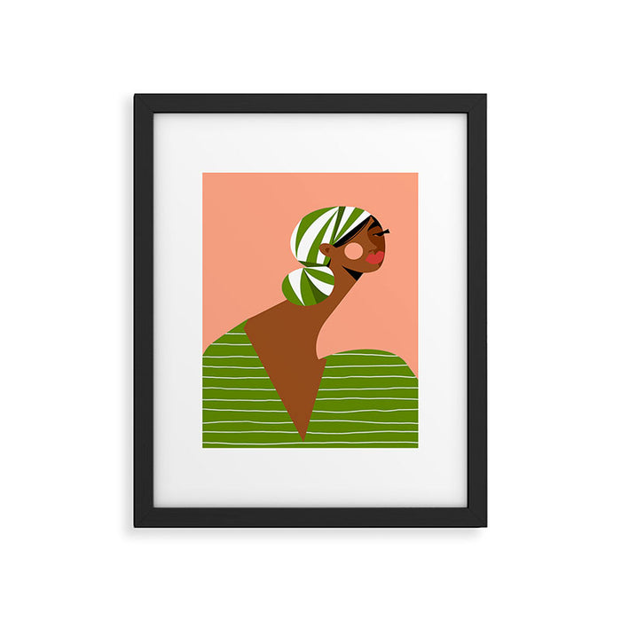 Head Wrapped Beauty Framed Art Print Gallery Image 1