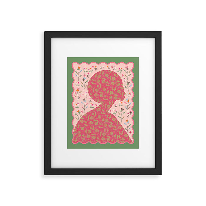 Heirloom Wildflower - Floral Silhouette Art Framed Art Print Gallery Image 1