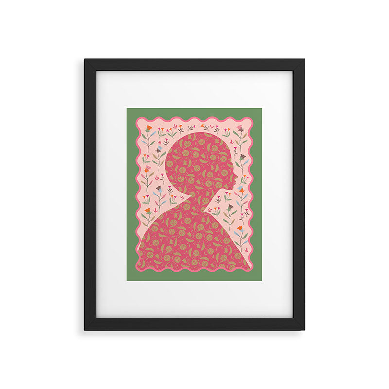 Heirloom Wildflower - Floral Silhouette Art Framed Art Print Gallery Image 5
