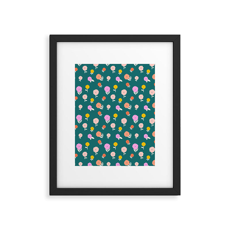 Holiday Blooms Pattern Framed Art Print Gallery Image 6