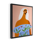 Long White Hair Framed Canvas Print Gallery Image 2