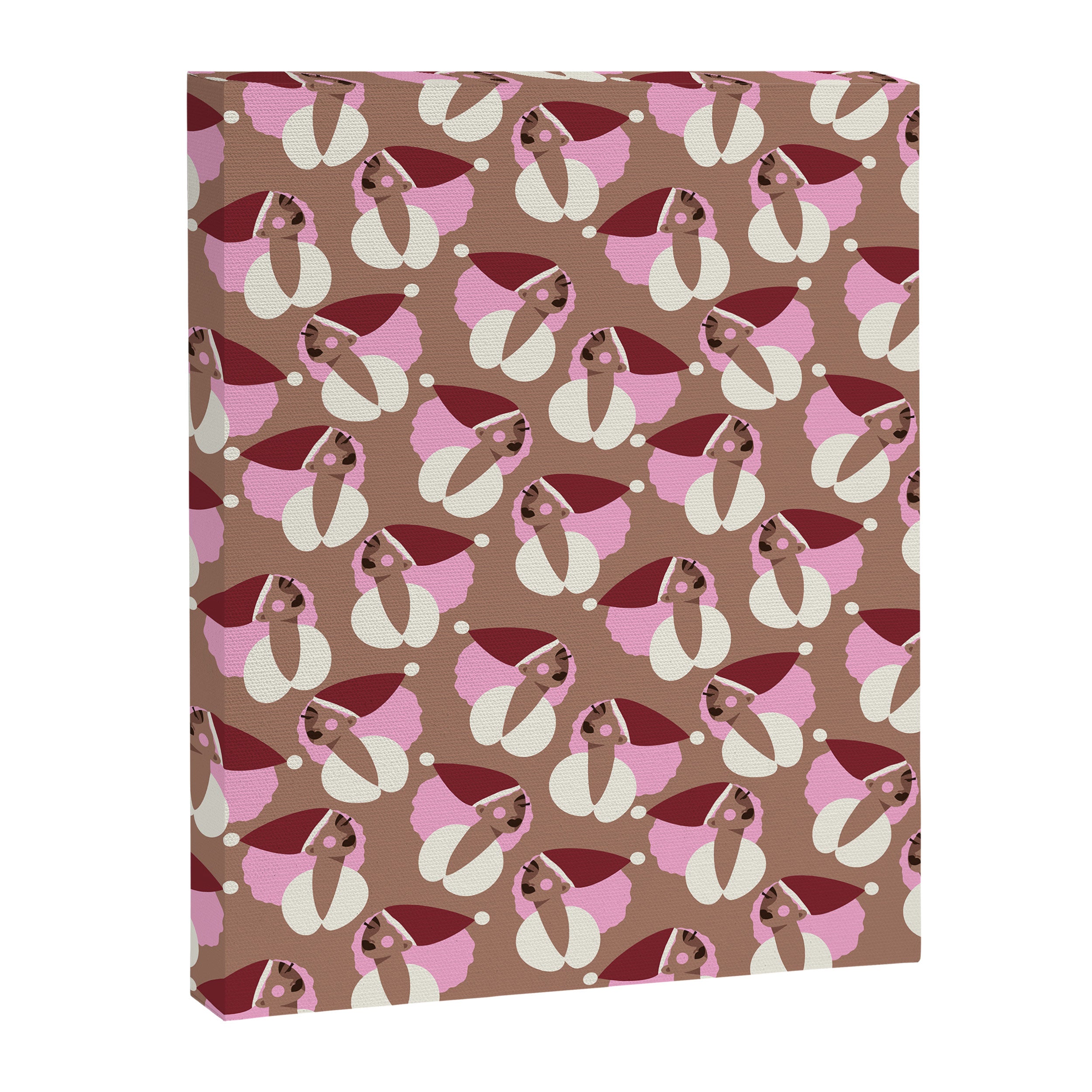 Mocha Elf Pattern Canvas Print Gallery Image 8