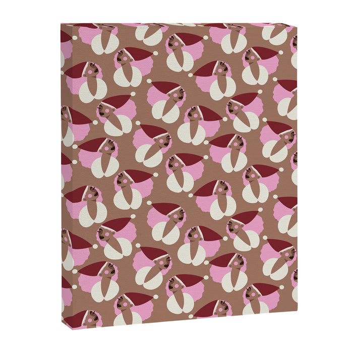 Mocha Elf Pattern Canvas Print Gallery Image 1