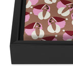 Mocha Elf Pattern Framed Canvas Print Gallery Image 3