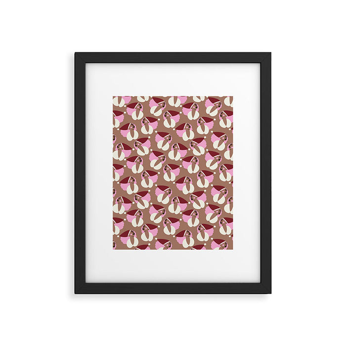 Mocha Elf Pattern Framed Art Print Gallery Image 1