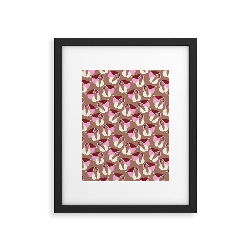 Mocha Elf Pattern Framed Art Print Gallery Image 6