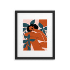 Pink Bikini - Dark Green Flowers Framed Art Print Gallery Image 5
