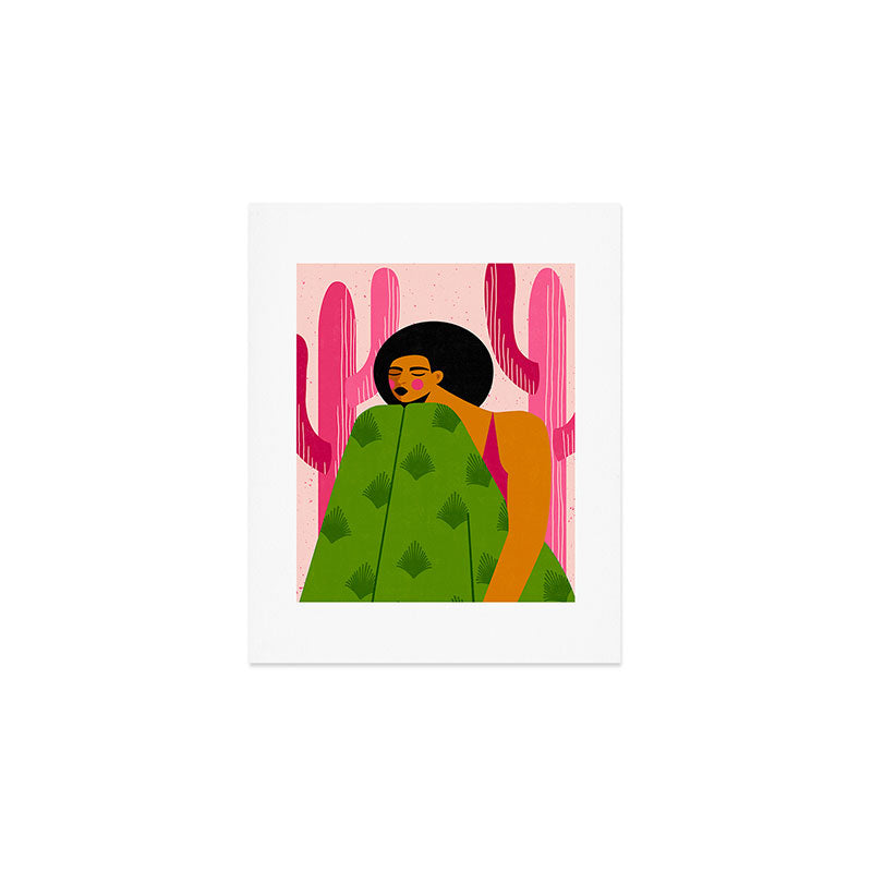 Pink Cactus Art Print Gallery Image 1