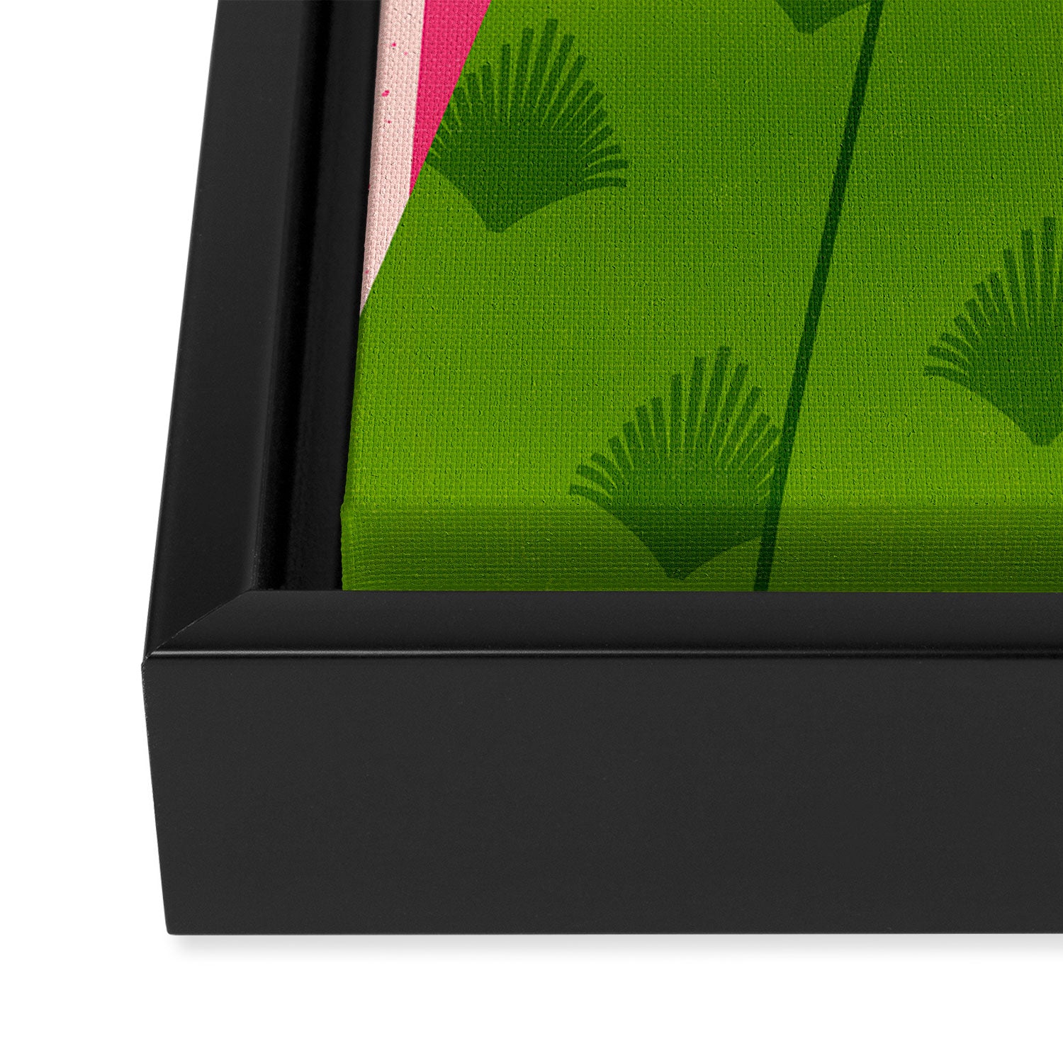 Pink Cactus Framed Canvas Print Gallery Image 3