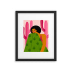Pink Cactus Framed Art Print Gallery Image 5