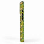 Pink Daisy Pattern - Green iPhone Case Gallery Image 2