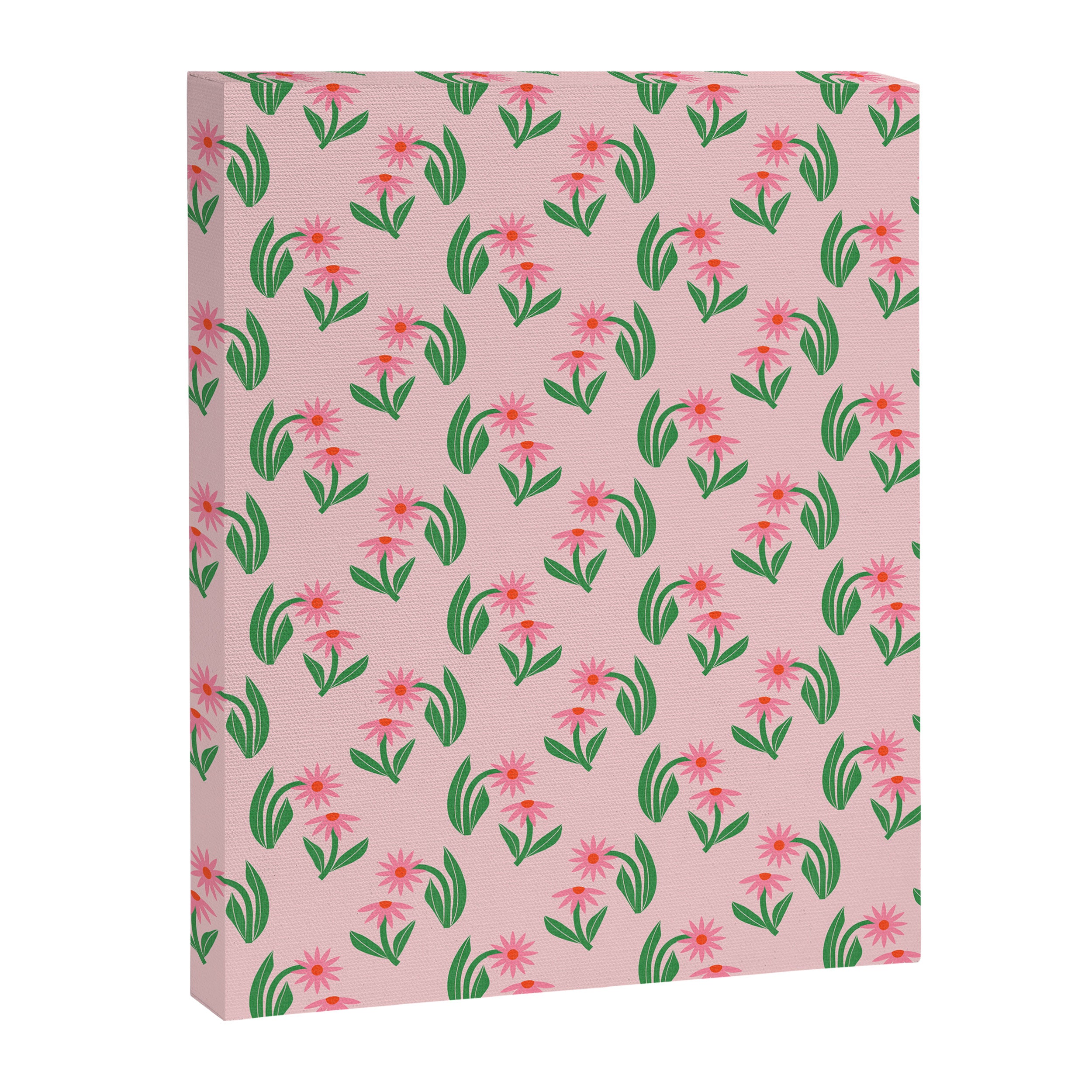 Pink Daisy Pattern - Pink Canvas Print Gallery Image 8