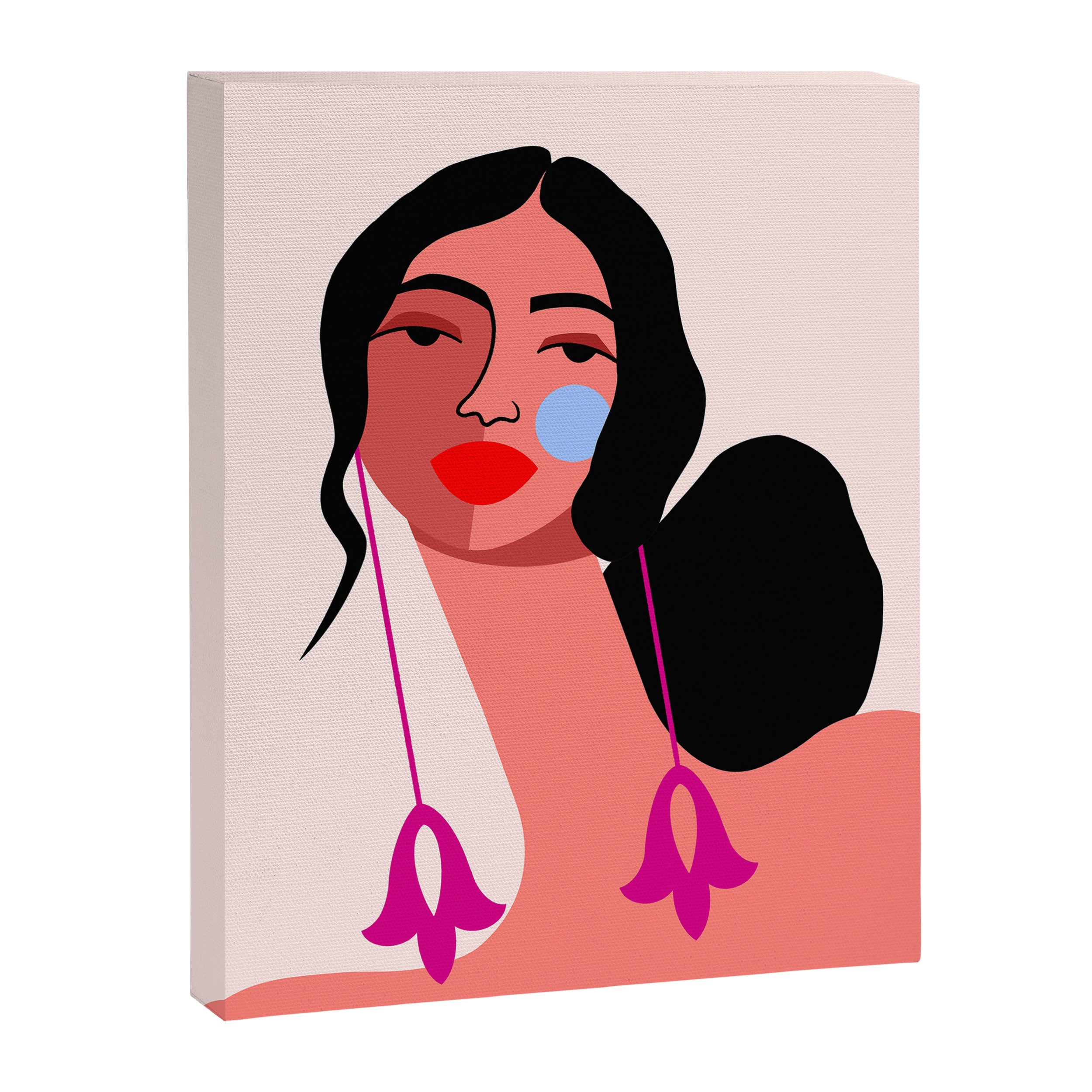 Pink Earrings Canvas Print Gallery Image 6