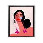 Pink Earrings Framed Canvas Print Gallery Image 6