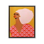 Pink Hair, Don't Care Framed Canvas Print Gallery Image 6