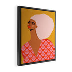 Pink Hair, Don't Care Framed Canvas Print Gallery Image 2