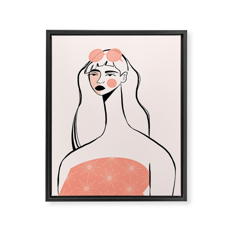 Pink Sunglasses Framed Canvas Print Gallery Image 8