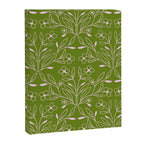 Playful Doodled Blooms Pattern - Green Canvas Print Gallery Image 8