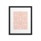 Playful Doodled Blooms Pattern - Pink and Gold Framed Art Print Gallery Image 6