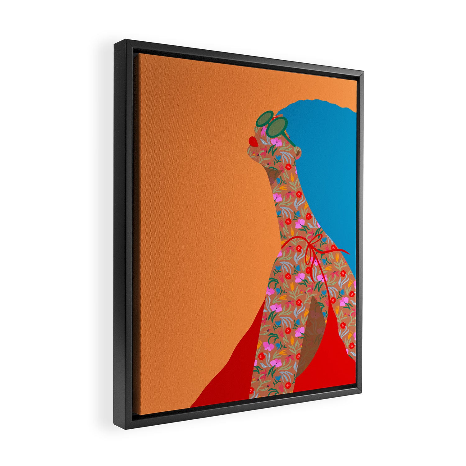 Portrait in Wild Botanica Framed Canvas Print Gallery Image 2