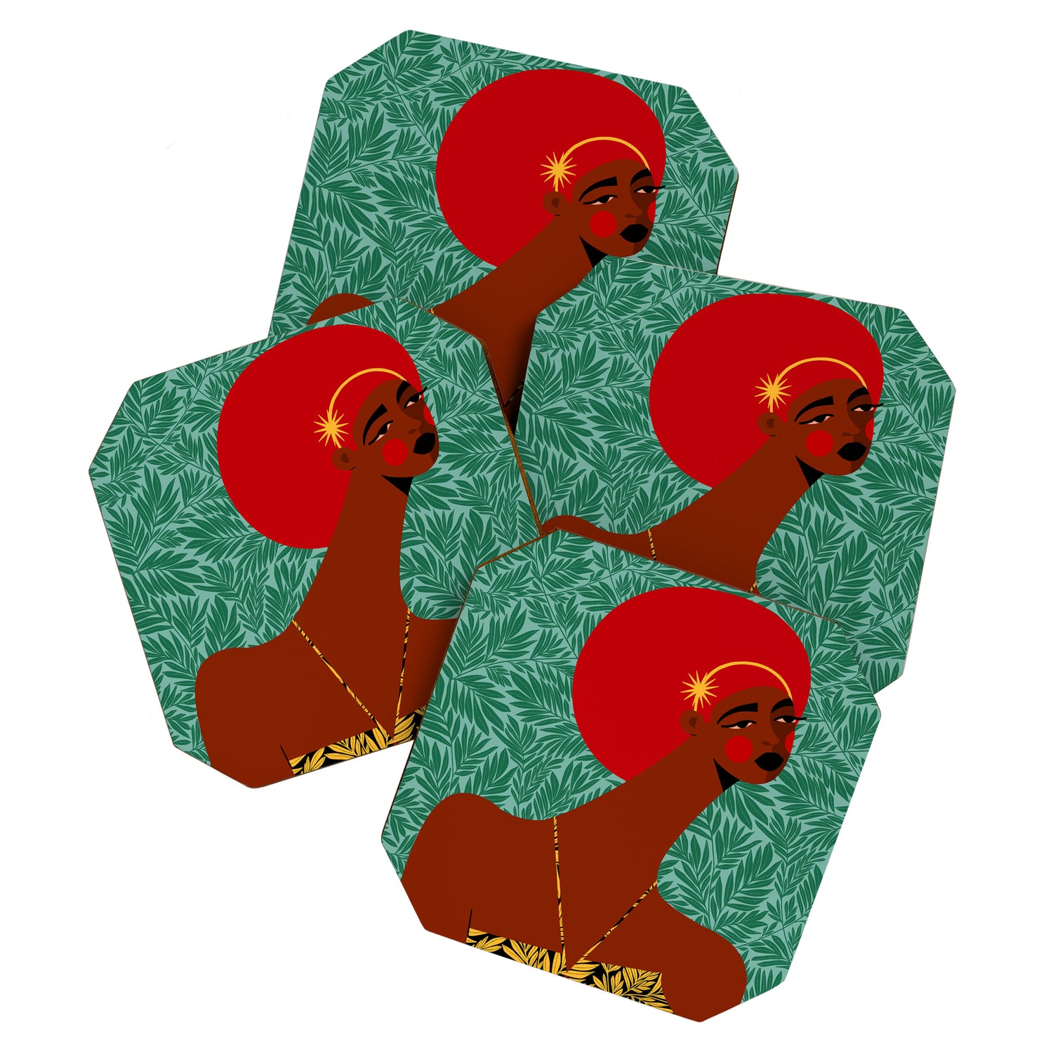 Portrait Of A Tropical Girl Coaster Gallery Image 1