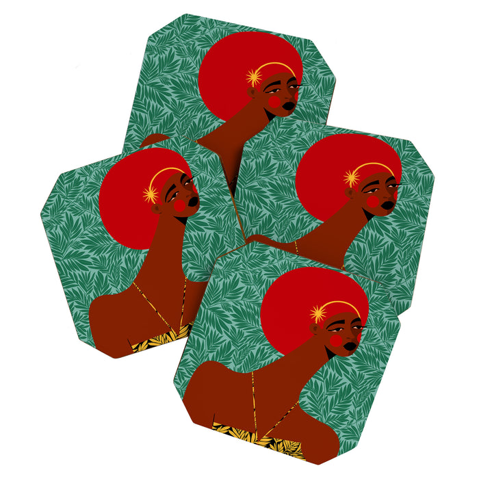 Portrait Of A Tropical Girl Coaster Gallery Image 1