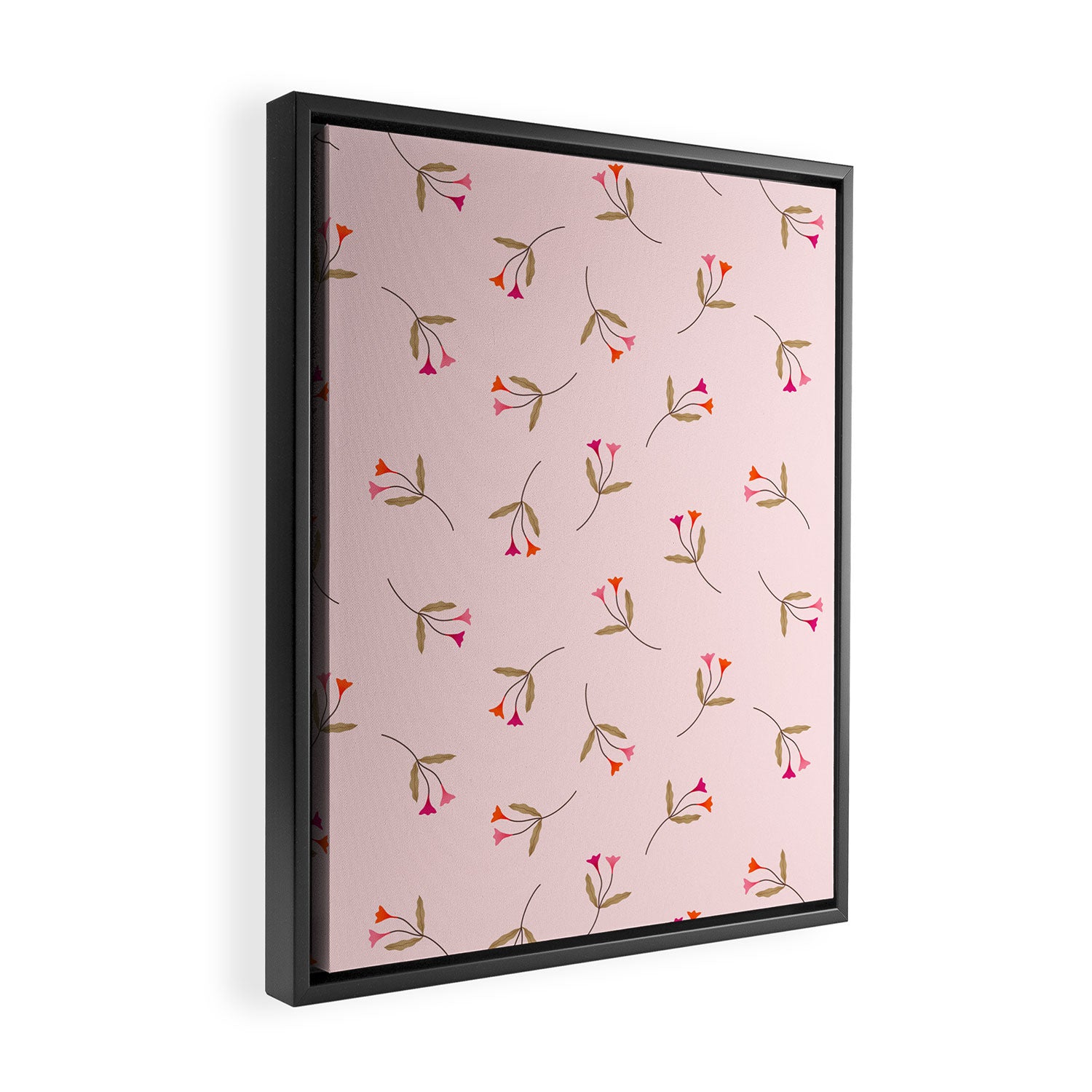 Pressed Posies - Floral Art Framed Canvas Print Gallery Image 2