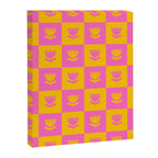 Retro Checkered Tulips Pattern Canvas Print Gallery Image 8