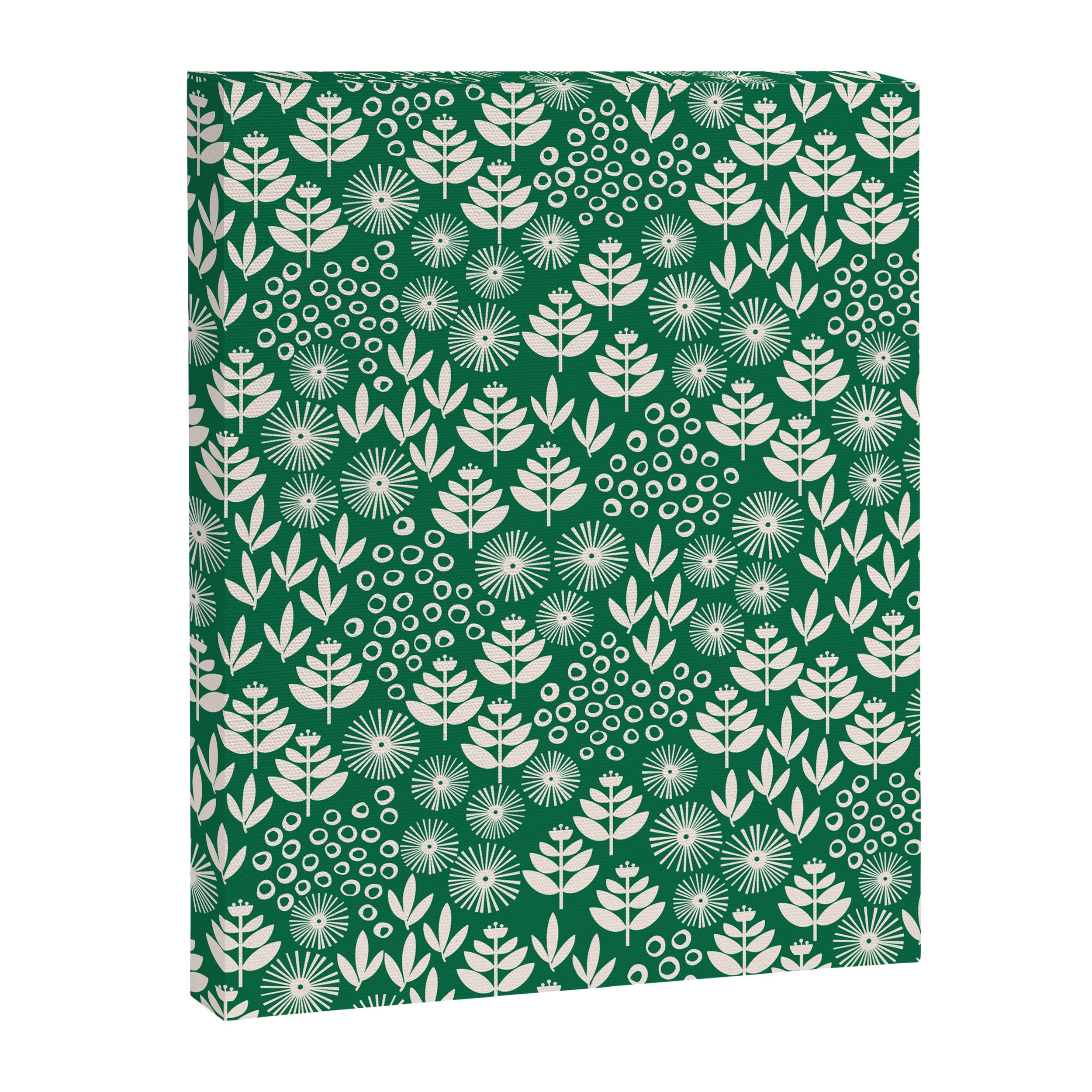 Retro Forest Flora Pattern Canvas Print Gallery Image 8