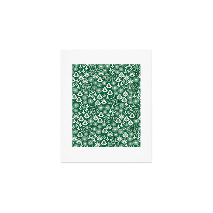 Retro Forest Flora Pattern Art Print Gallery Image 1
