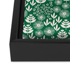 Retro Forest Flora Pattern Framed Canvas Print Gallery Image 3