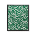 Retro Forest Flora Pattern Framed Canvas Print Gallery Image 8