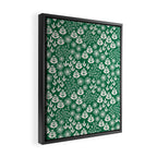 Retro Forest Flora Pattern Framed Canvas Print Gallery Image 2