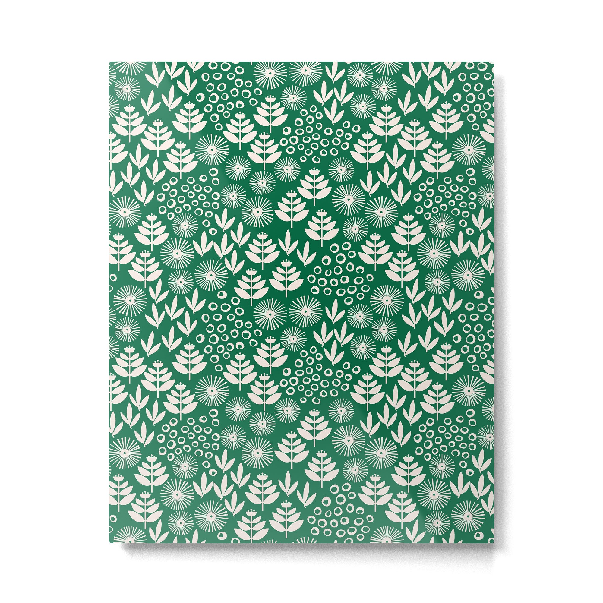 Retro Forest Flora Pattern Metal Print Gallery Image 6